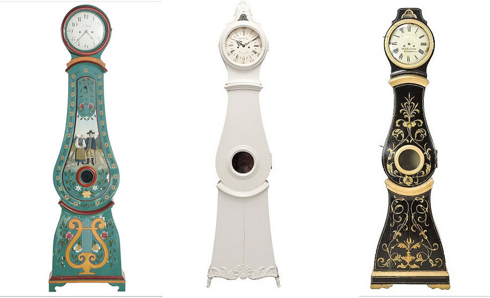 Gustavian Orologio a pendolo con cassa in legno Orologi Sveglie Orologi a pendolo Oggetti decorativi  | 