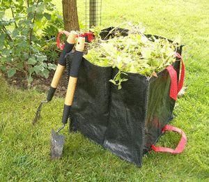 Idees B Creation - sac à végétaux pro 60 litres en double toile polyp - Sacco Raccogli Erba