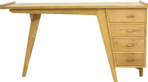 Delorm design - bureau 4 tiroirs en teck massif - Scrivania