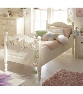 Poppy - handpainted solid wood children's bed - Lettino