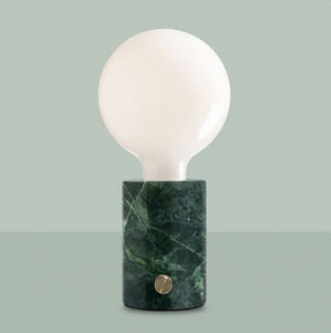EDGAR - orbis green marble - Lampada Da Tavolo