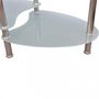 Tavolino rotondo-WHITE LABEL-Table basse design blanche verre