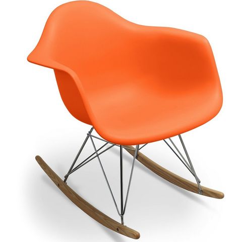 WHITE LABEL - Sedia a dondolo-WHITE LABEL-Rocking chair Inspiration Eames