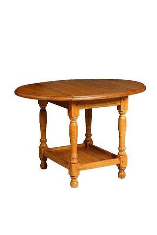 WHITE LABEL - Tavolino rotondo-WHITE LABEL-Table basse pliante CARLA en chêne