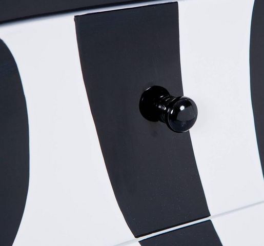 WHITE LABEL - Comò / Cassettone-WHITE LABEL-Commode THUNDERBIRD noire 3 tiroirs